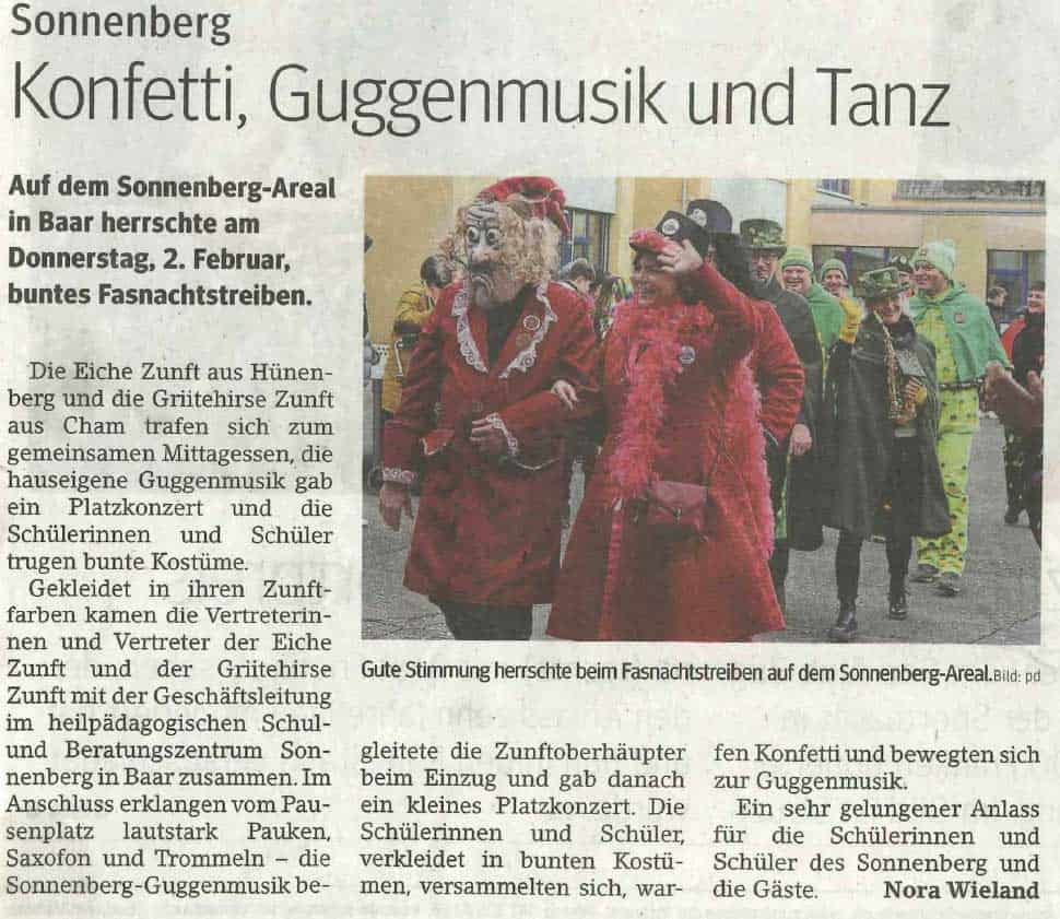 Medienberichterstattung Zuger Zeitung
